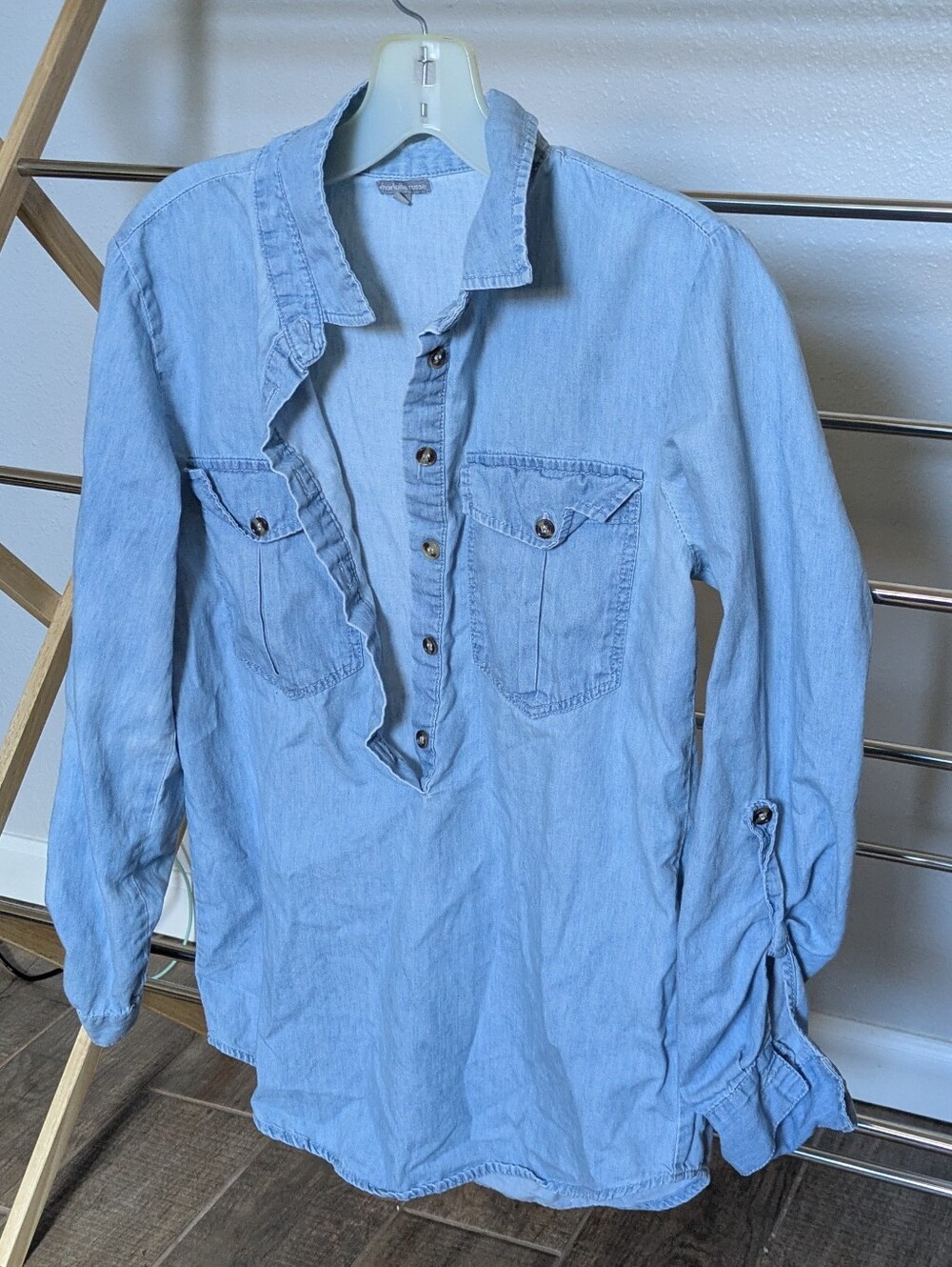 Charlotte Russe Denim Button Shirt